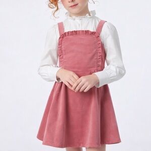 NWT Janie and Jack Mauvewood Corduroy Jumper Dress Girls Size 7 100% Cotton